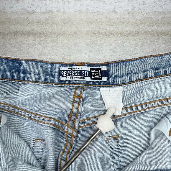 Vintage 90s Gap Jeans 32x30 Reverse Fit Light Wash Denim - Picture 3 of 4
